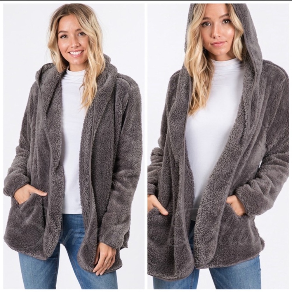 Teddy Hooded Cardigan